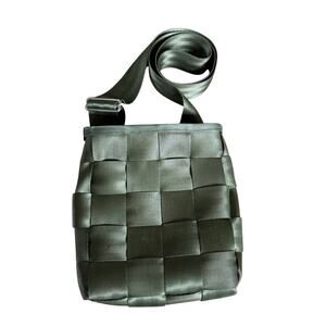 Harveys Original Seatbelt Crossbody Shoulder Bag Olive Military Green USA Made